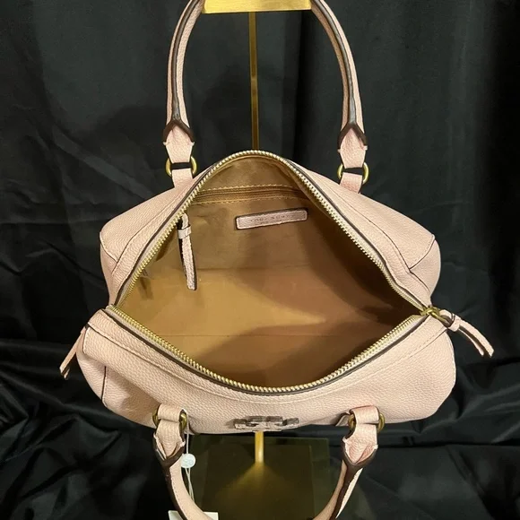 Tory Burch Thea Mini Satchel in Soft Pebbled Pink Leather with Tassels NWT - Picture 15 of 16